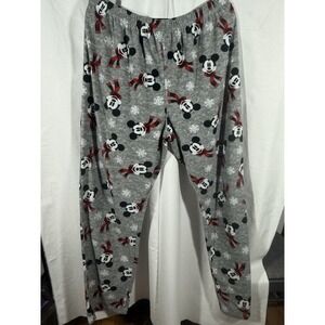 Disney Women's Plus Size Mickey Mouse And Snowflakes Fleece‎ Pajama Pants XL